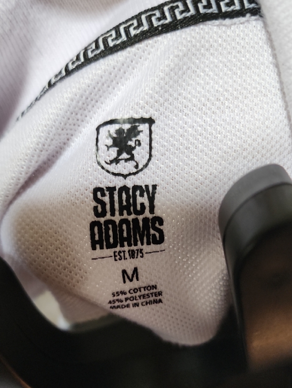 Stacy Adams White, Black & Tan Striped Polo - Picture 2 of 8